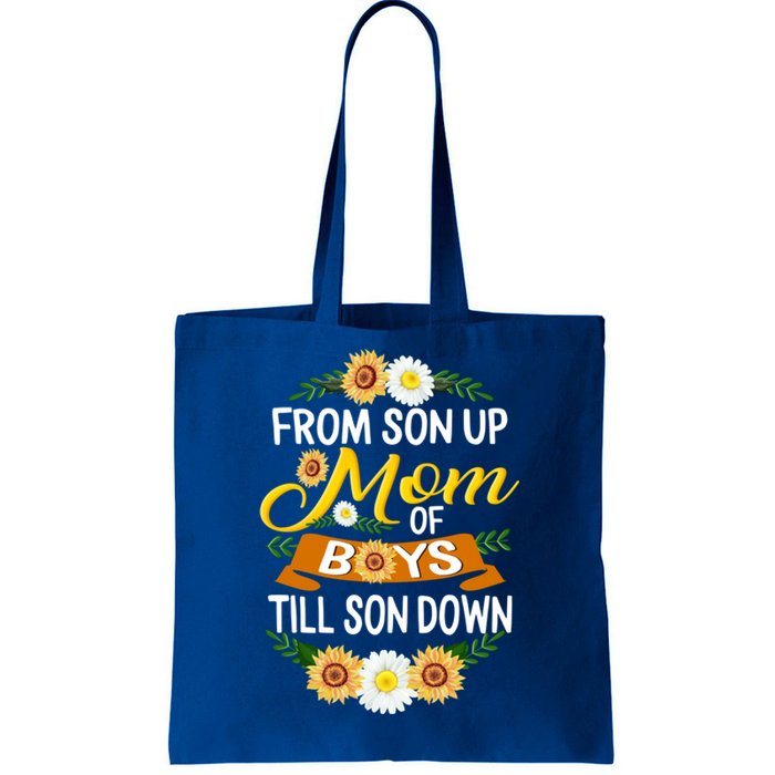 Mom Of From Son Up Till Down Mothers Day Mommy Mother Cute Gift Tote Bag