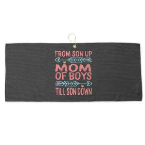 Mom Of From Son Up Till Down Mothers Day Mommy Mother Gift Large Microfiber Waffle Golf Towel