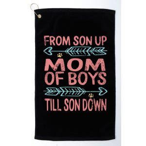 Mom Of From Son Up Till Down Mothers Day Mommy Mother Gift Platinum Collection Golf Towel