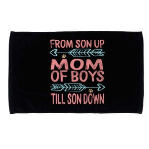 Mom Of From Son Up Till Down Mothers Day Mommy Mother Gift Microfiber Hand Towel