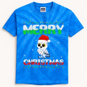 Matching Outfits For Holiday Party Snowy Owl Merry Christmas Gift Kids Tie-Dye T-Shirt