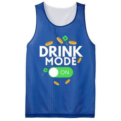 Mode On Funny St Patricks Day Irish Shamrock Cool Gift Mesh Reversible Basketball Jersey Tank