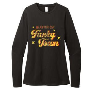 Mayor Of Funky Town 1970s Disco Funk 70s Retro Funk Womens CVC Long Sleeve Shirt