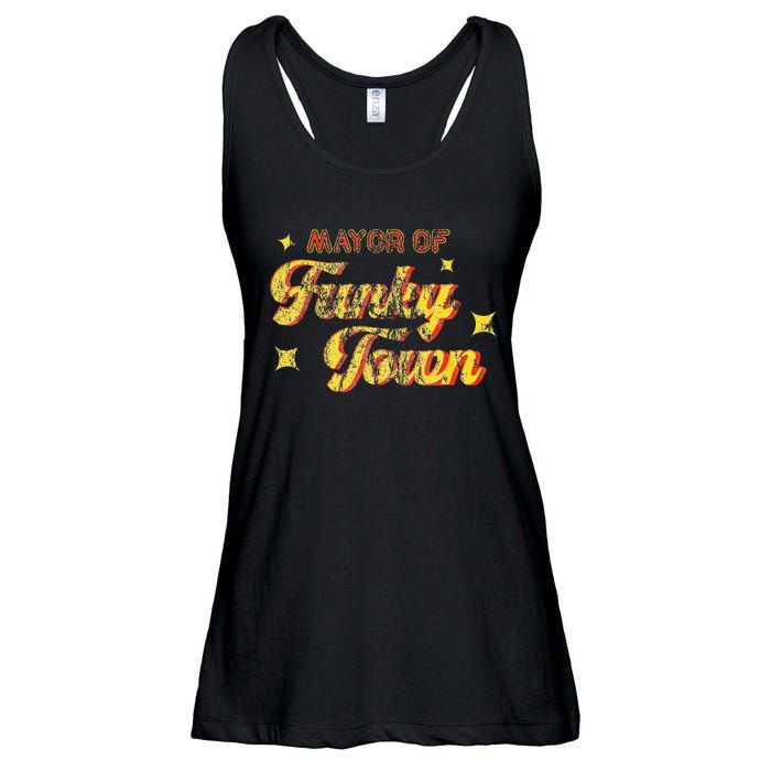 Mayor Of Funky Town 1970s Disco Funk 70s Retro Funk Ladies Essential Flowy Tank