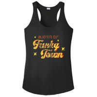 Mayor Of Funky Town 1970s Disco Funk 70s Retro Funk Ladies PosiCharge Competitor Racerback Tank