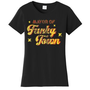 Mayor Of Funky Town 1970s Disco Funk 70s Retro Funk Women's T-Shirt