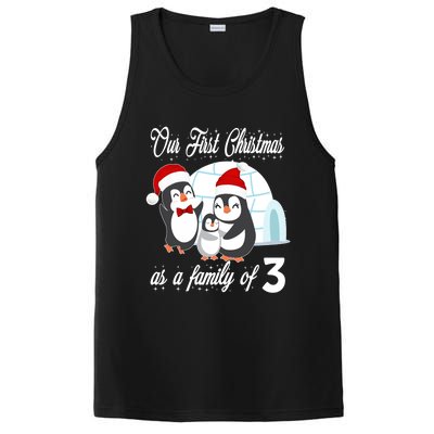 Matching Our First Christmas As A Family Of 3 Penguins Gift Cute Gift PosiCharge Competitor Tank