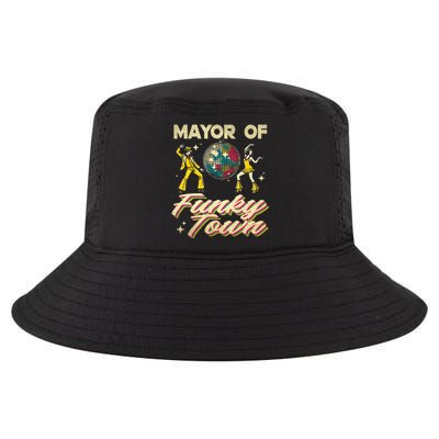 Mayor Of Funky Town Vintage Disco 80s Musician Funny Outfits Cool Comfort Performance Bucket Hat