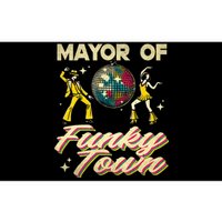 Mayor Of Funky Town Vintage Disco 80s Musician Funny Outfits Bumper Sticker