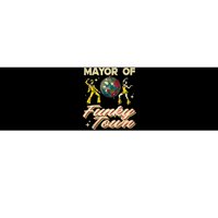 Mayor Of Funky Town Vintage Disco 80s Musician Funny Outfits Bumper Sticker