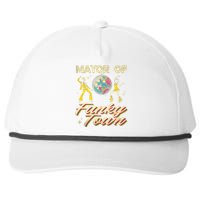 Mayor Of Funky Town Vintage Disco 80s Musician Funny Outfits Snapback Five-Panel Rope Hat