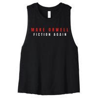 Make Orwell Fiction Again Trump Women's Racerback Cropped Tank