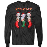 Matching Outfits for Holiday Party Elephant Christmas Socks Tie-Dye Long Sleeve Shirt