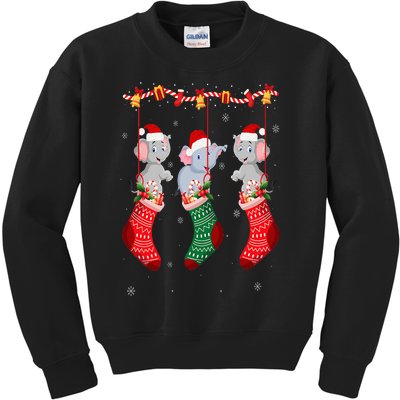 Matching Outfits for Holiday Party Elephant Christmas Socks Kids Sweatshirt