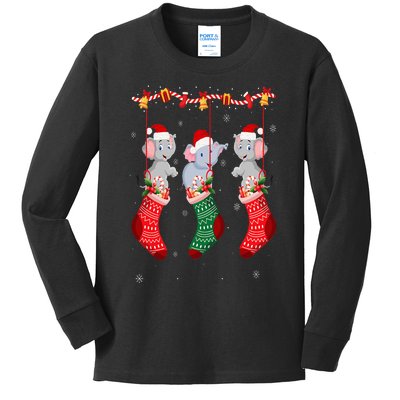 Matching Outfits for Holiday Party Elephant Christmas Socks Kids Long Sleeve Shirt