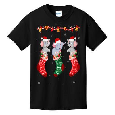 Matching Outfits for Holiday Party Elephant Christmas Socks Kids T-Shirt