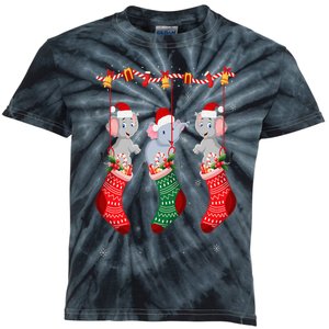 Matching Outfits for Holiday Party Elephant Christmas Socks Kids Tie-Dye T-Shirt