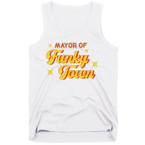 Mayor Of Funky Town 1970s Disco Funk 70s Retro Funk Tank Top