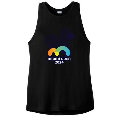 Miami Open Fever: Tennis Enthusiasts Exclusive Ladies PosiCharge Tri-Blend Wicking Tank