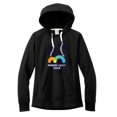 Miami Open Fever: Tennis Enthusiasts Exclusive Women's Fleece Hoodie