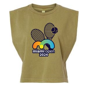 Miami Open Fever: Tennis Enthusiasts Exclusive Garment-Dyed Women's Muscle Tee