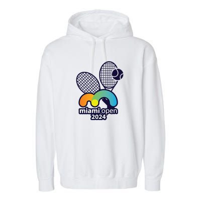 Miami Open Fever: Tennis Enthusiasts Exclusive Garment-Dyed Fleece Hoodie