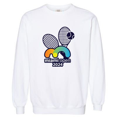 Miami Open Fever: Tennis Enthusiasts Exclusive Garment-Dyed Sweatshirt