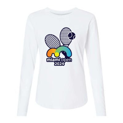 Miami Open Fever: Tennis Enthusiasts Exclusive Womens Cotton Relaxed Long Sleeve T-Shirt