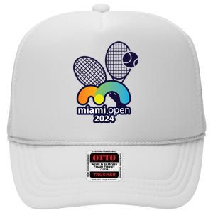 Miami Open Fever: Tennis Enthusiasts Exclusive High Crown Mesh Back Trucker Hat