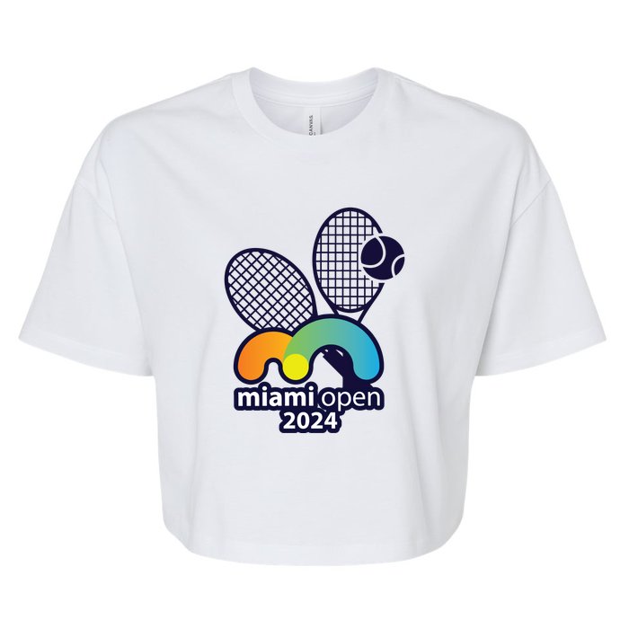 Miami Open Fever: Tennis Enthusiasts Exclusive Bella+Canvas Jersey Crop Tee