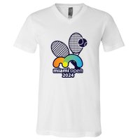 Miami Open Fever: Tennis Enthusiasts Exclusive V-Neck T-Shirt