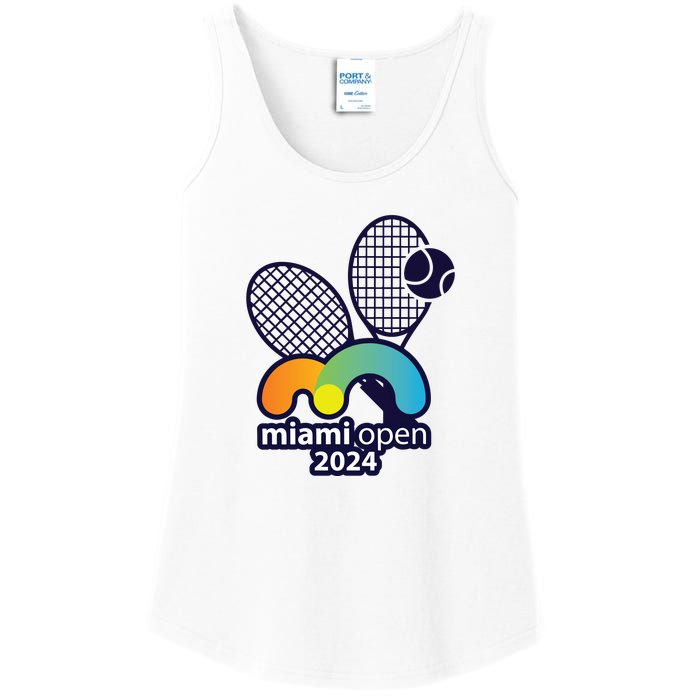 Miami Open Fever: Tennis Enthusiasts Exclusive Ladies Essential Tank