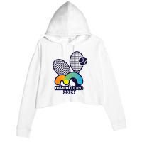 Miami Open Fever: Tennis Enthusiasts Exclusive Crop Fleece Hoodie