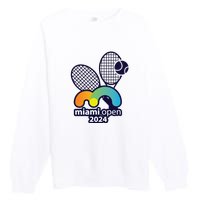 Miami Open Fever: Tennis Enthusiasts Exclusive Premium Crewneck Sweatshirt