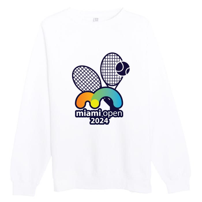 Miami Open Fever: Tennis Enthusiasts Exclusive Premium Crewneck Sweatshirt