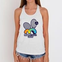 Miami Open Fever: Tennis Enthusiasts Exclusive Women's Knotted Racerback Tank