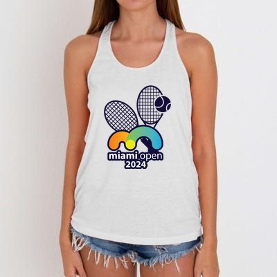 Miami Open Fever: Tennis Enthusiasts Exclusive Women's Knotted Racerback Tank