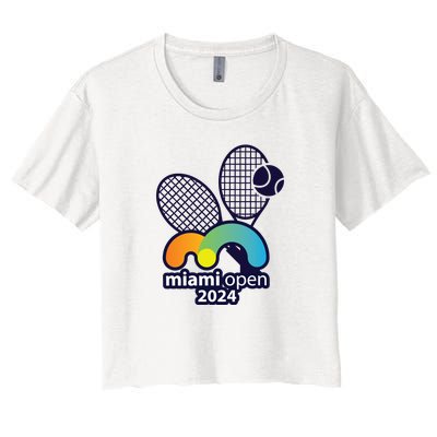 Miami Open Fever: Tennis Enthusiasts Exclusive Women's Crop Top Tee