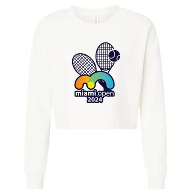 Miami Open Fever: Tennis Enthusiasts Exclusive Cropped Pullover Crew