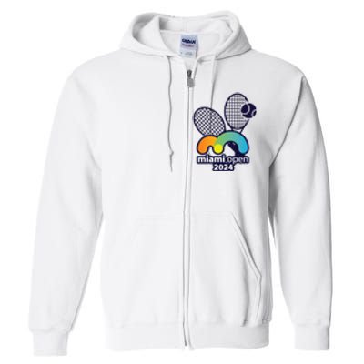 Miami Open Fever: Tennis Enthusiasts Exclusive Full Zip Hoodie