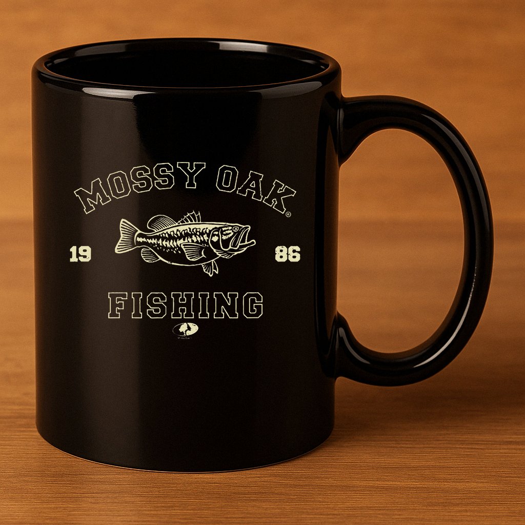 Mossy Oak Fishing 1986 Built For The Bite Fish 11oz C Handle Ceramic Mug