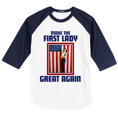 Make Our First Lady Great Again Melania Trump Baseball Sleeve Shirt