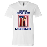 Make Our First Lady Great Again Melania Trump V-Neck T-Shirt