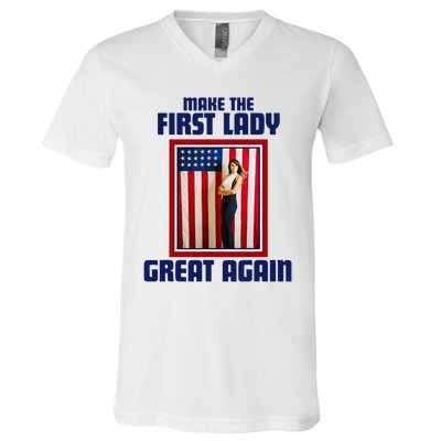 Make Our First Lady Great Again Melania Trump V-Neck T-Shirt