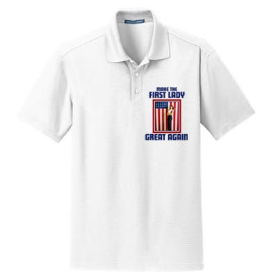 Make Our First Lady Great Again Melania Trump Dry Zone Grid Polo