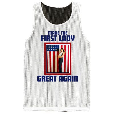 Make Our First Lady Great Again Melania Trump Mesh Reversible Basketball Jersey Tank