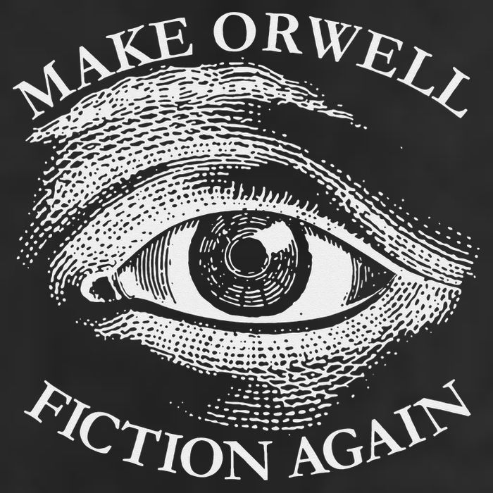 Make Orwell Fiction Again Libertarian Orwellian 1984 Orwell Trucker Hat