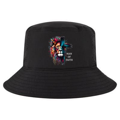 Man Of Faith Lion Jesus Christ Design Cool Comfort Performance Bucket Hat