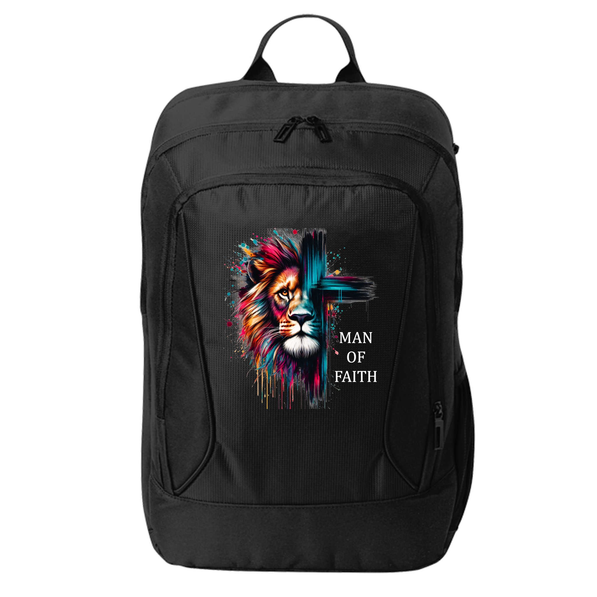 Man Of Faith Lion Jesus Christ Design City Backpack