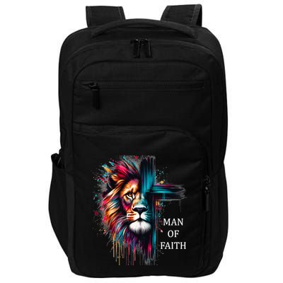 Man Of Faith Lion Jesus Christ Design Impact Tech Backpack